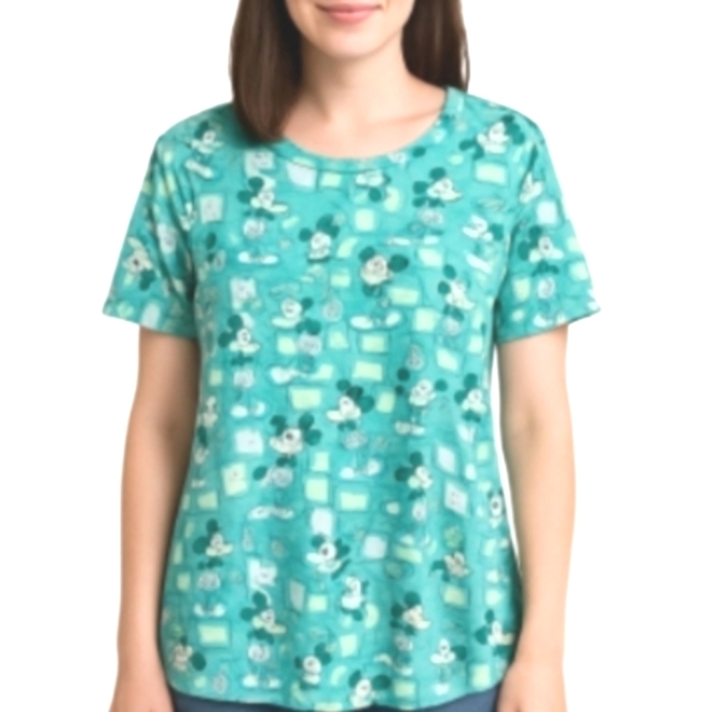 NEW! LULAROE × DISNEY Irma Mickey Mouse Print Oversized Tunic T-shirt XS.